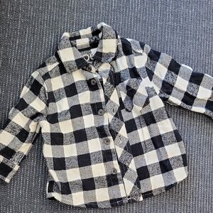 Joe Fresh Kids Black and White Checkered Shirt